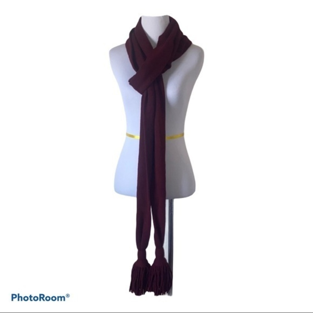 Maroon women’s‎ tasseled multi way scarf